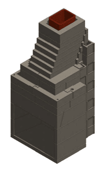 Stone Age Manufacturing 4" Offset Block for Masonry Chimneys
