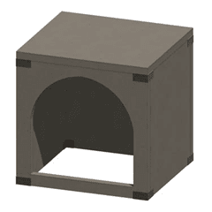 Stone Age Manufacturing Fireplace Wood Storage Cabinet with Arched Opening