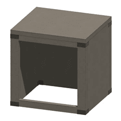 Stone Age Manufacturing Fireplace Wood Storage Cabinet with Square Opening
