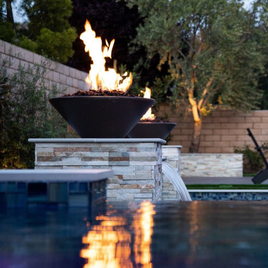 The Outdoor Plus 36 Inch Cazo GFRC Gas Fire Bowl