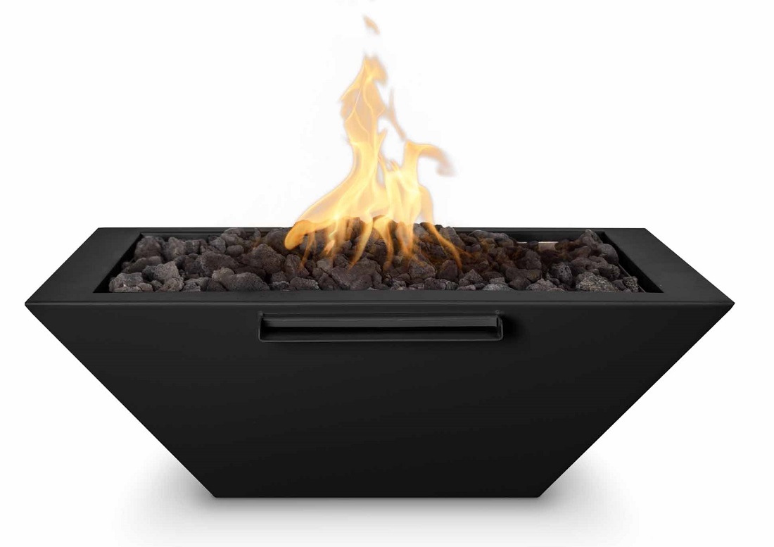 The Outdoor Plus 24 Inch Maya Powder Coated Gas Fire and Water Bowl