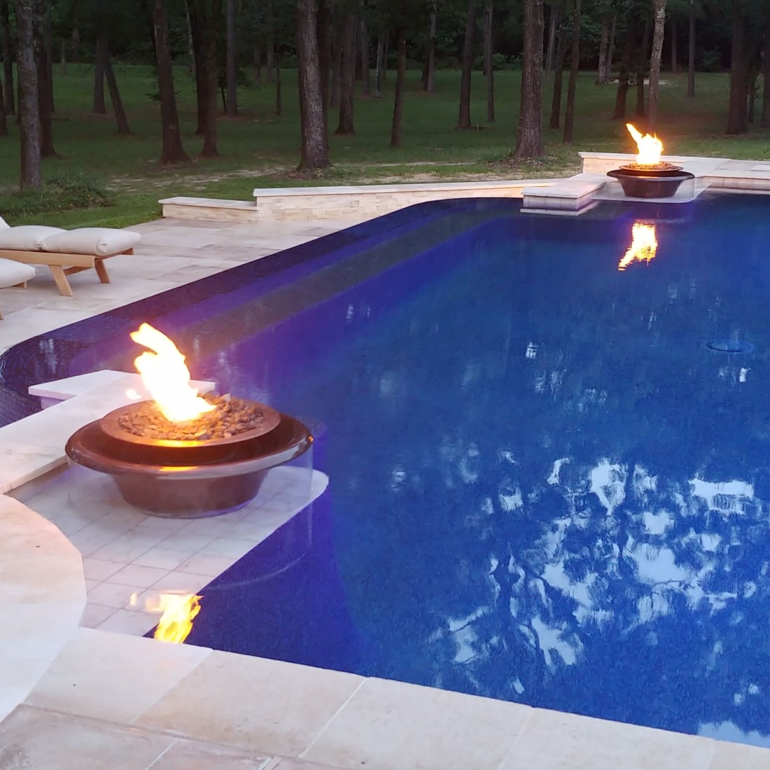 The Outdoor Plus 48 Inch Cazo GFRC 360 Degree Gas Fire and Water Bowl
