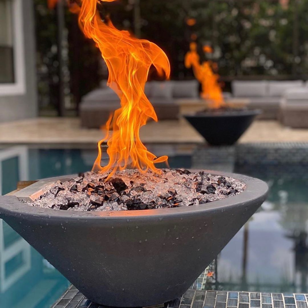 The Outdoor Plus 48 Inch Cazo GFRC Gas Fire Bowl