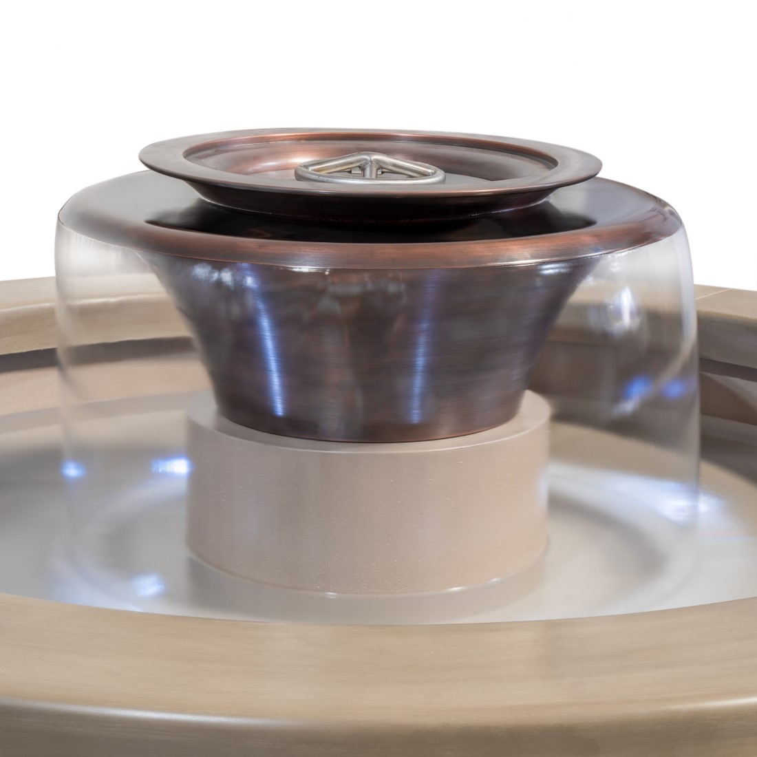 The Outdoor Plus 60 Inch Olympian 360 Degree Gas Fire and Water Fountain