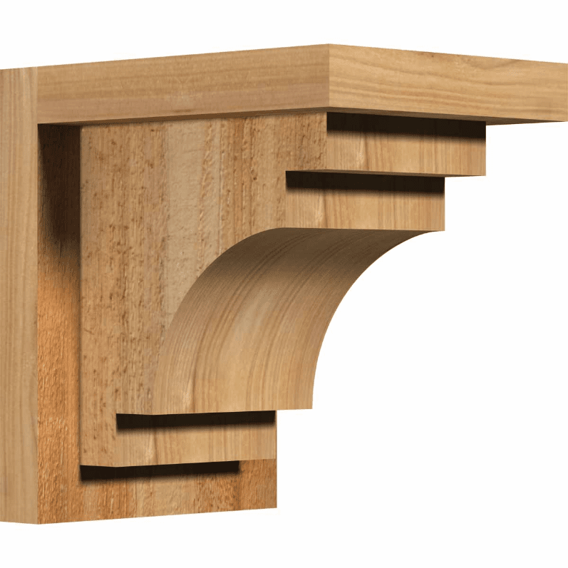 Ekena Millwork 5 1/2 Inch Mediterranean Corbels with Backplate