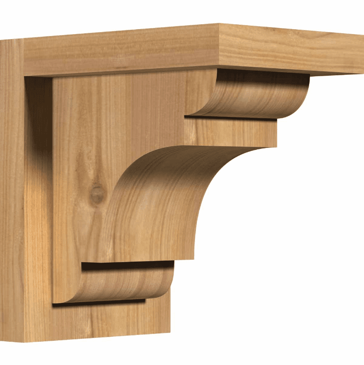 Ekena Millwork 5 1/2 Inch New Brighton Corbels with Backplate