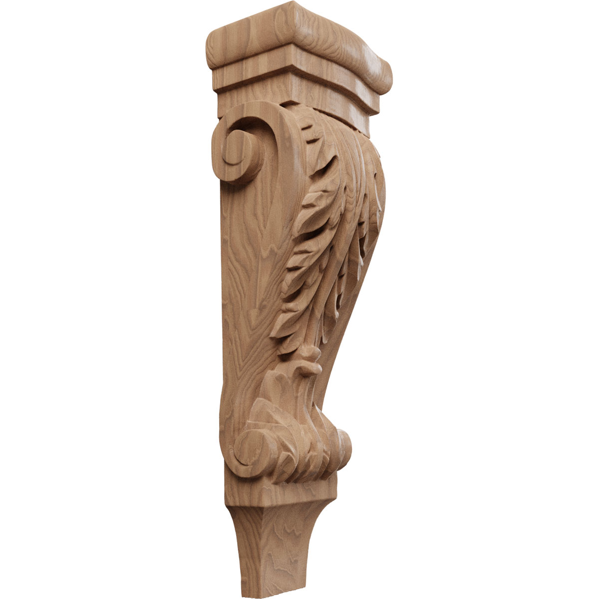 Ekena Millwork 5 1/8 Inch Medium Acanthus Pilaster Wood Corbel