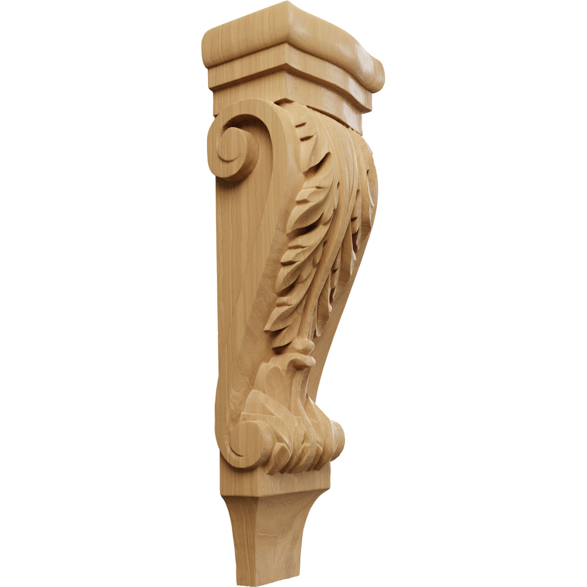 Ekena Millwork 5 1/8 Inch Medium Acanthus Pilaster Wood Corbel