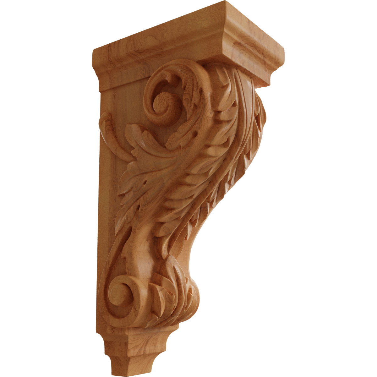 Ekena Millwork 5 Inch Large Acanthus Wood Corbel