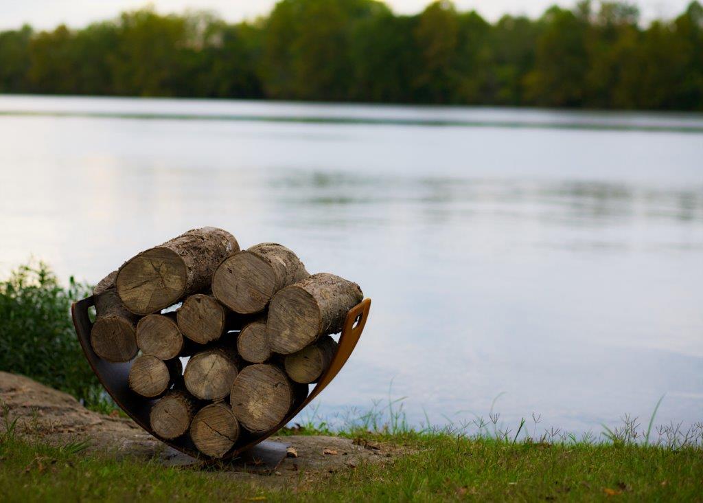 Fire Pit Art Wings of Flight Log Rack