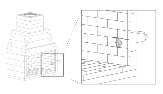 FireRock Outside Air Kit For Masonry Fireplaces