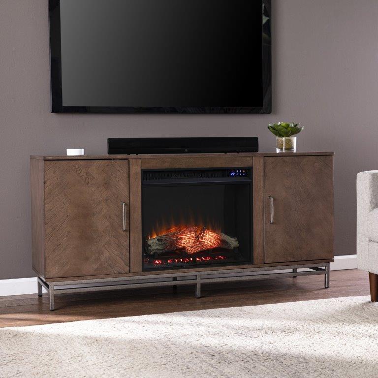 SEI 60 Inch Dibbonly Electric Fireplace with Media Storage
