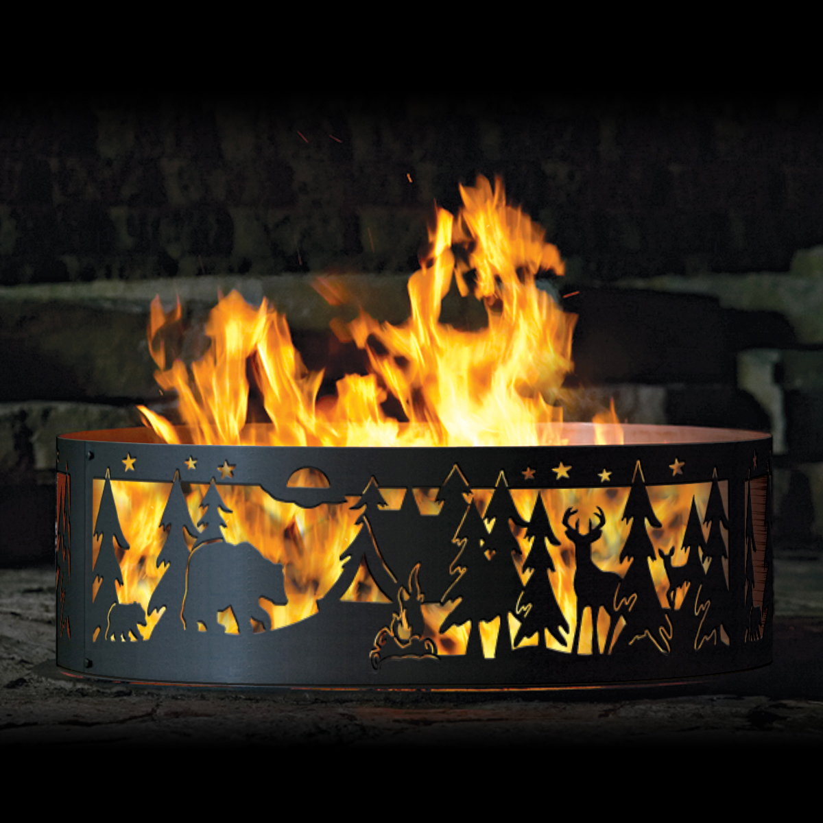 P&D Metal Works Northwoods Wood Burning Fire Ring