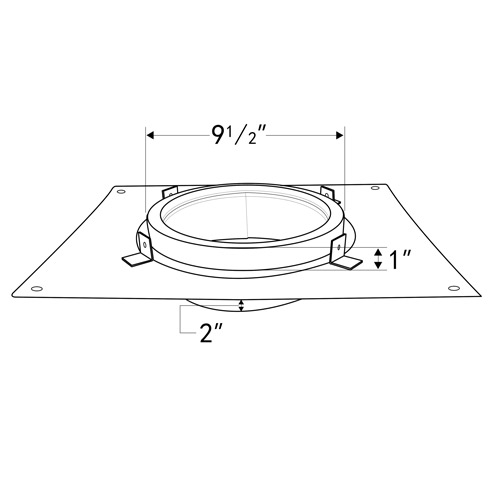 Shasta Vent All-Fuel HT Masonry and Prefab Anchor Plate - For 8-Inch Inner Diameter Shasta Vent