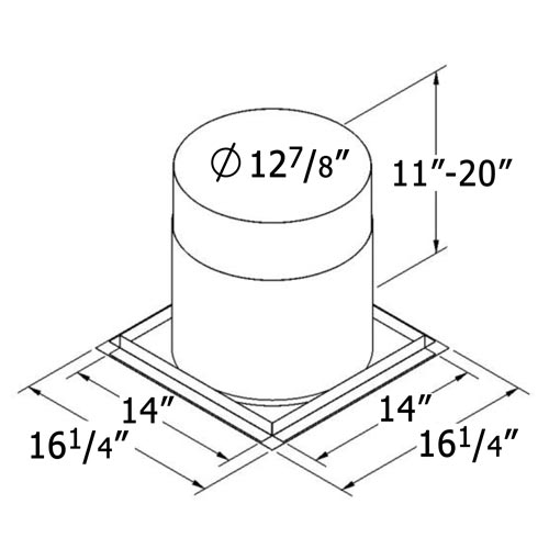 Shasta Vent All-Fuel HT Firestop Radiation Shield - For 8-Inch Inner Diameter Shasta Vent