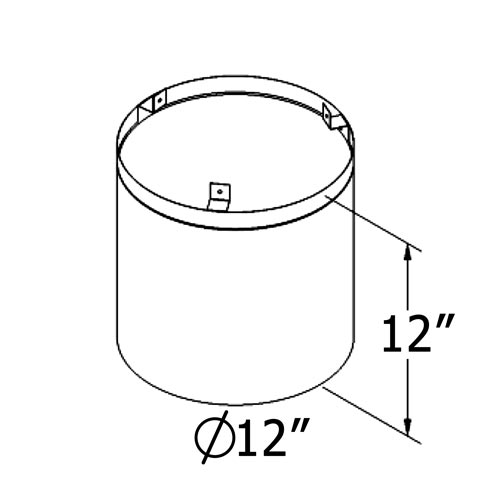 Shasta Vent All-Fuel HT Roof Radiation Shield - For 8-Inch Inner Diameter Shasta Vent