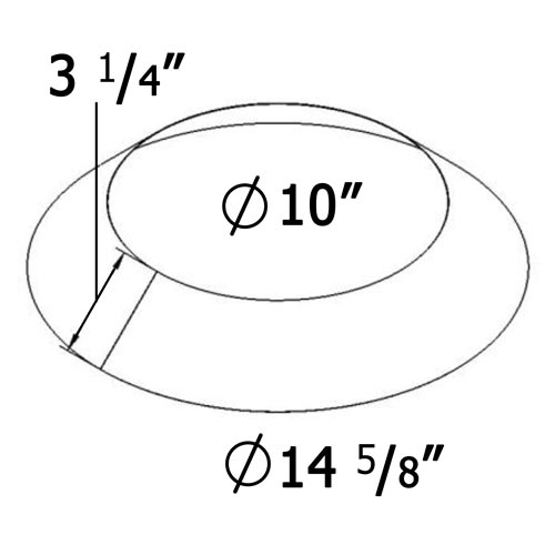 Shasta Vent All-Fuel HT Storm Collar - For 8-Inch Inner Diameter Shasta Vent