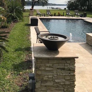 The Outdoor Plus 31 Inch Cazo GFRC Gas Fire Bowl