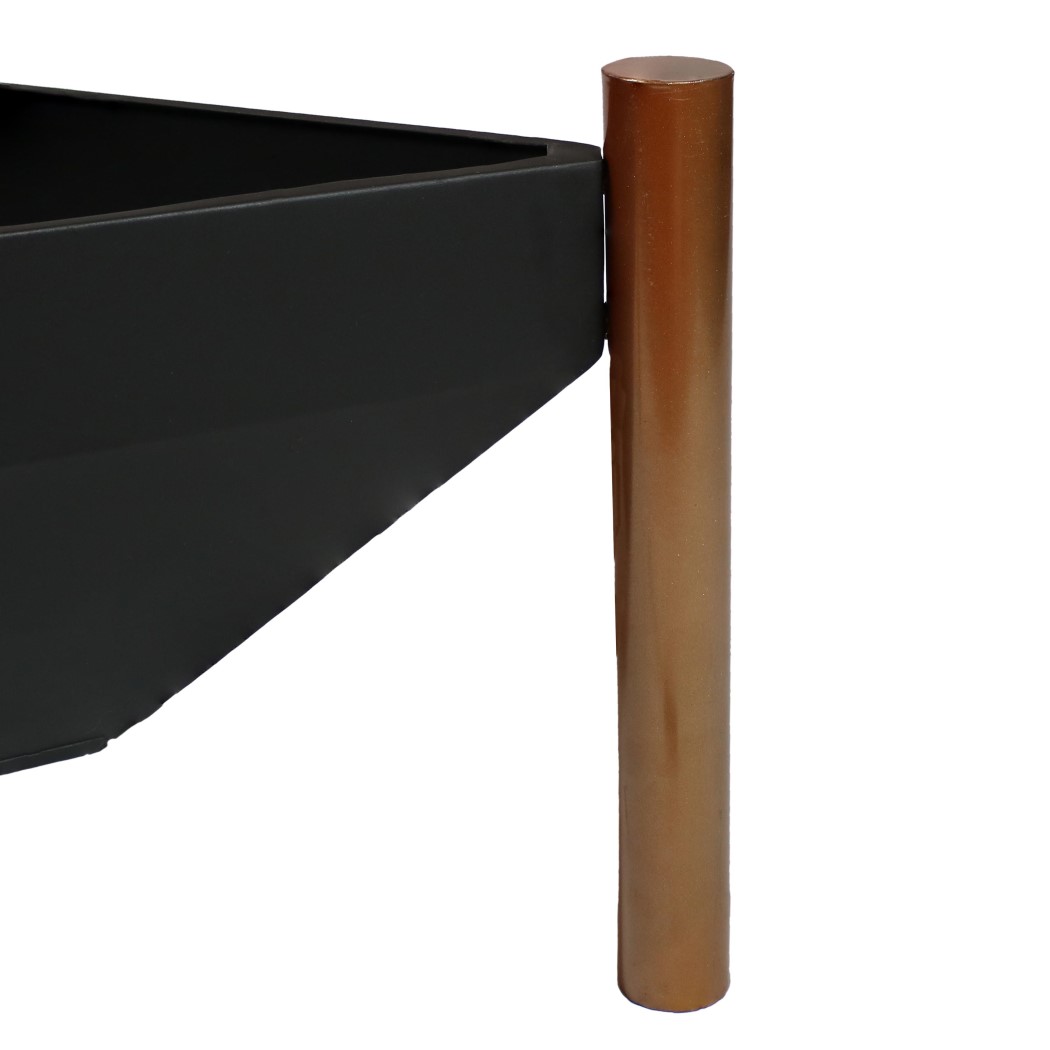 Sunnydaze 31 Inch Black Steel Triangle Outdoor Wood Burning Fire Pit