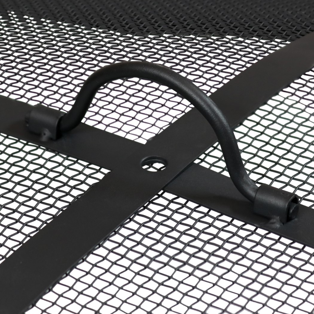 Sunnydaze 36 Inch Round Black Heavy-Duty Steel Mesh Fire Pit Spark Screen