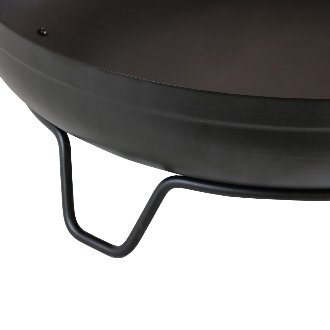 Sunnydaze 23 Inch Black Steel Outdoor Wood Burning Fire Bowl