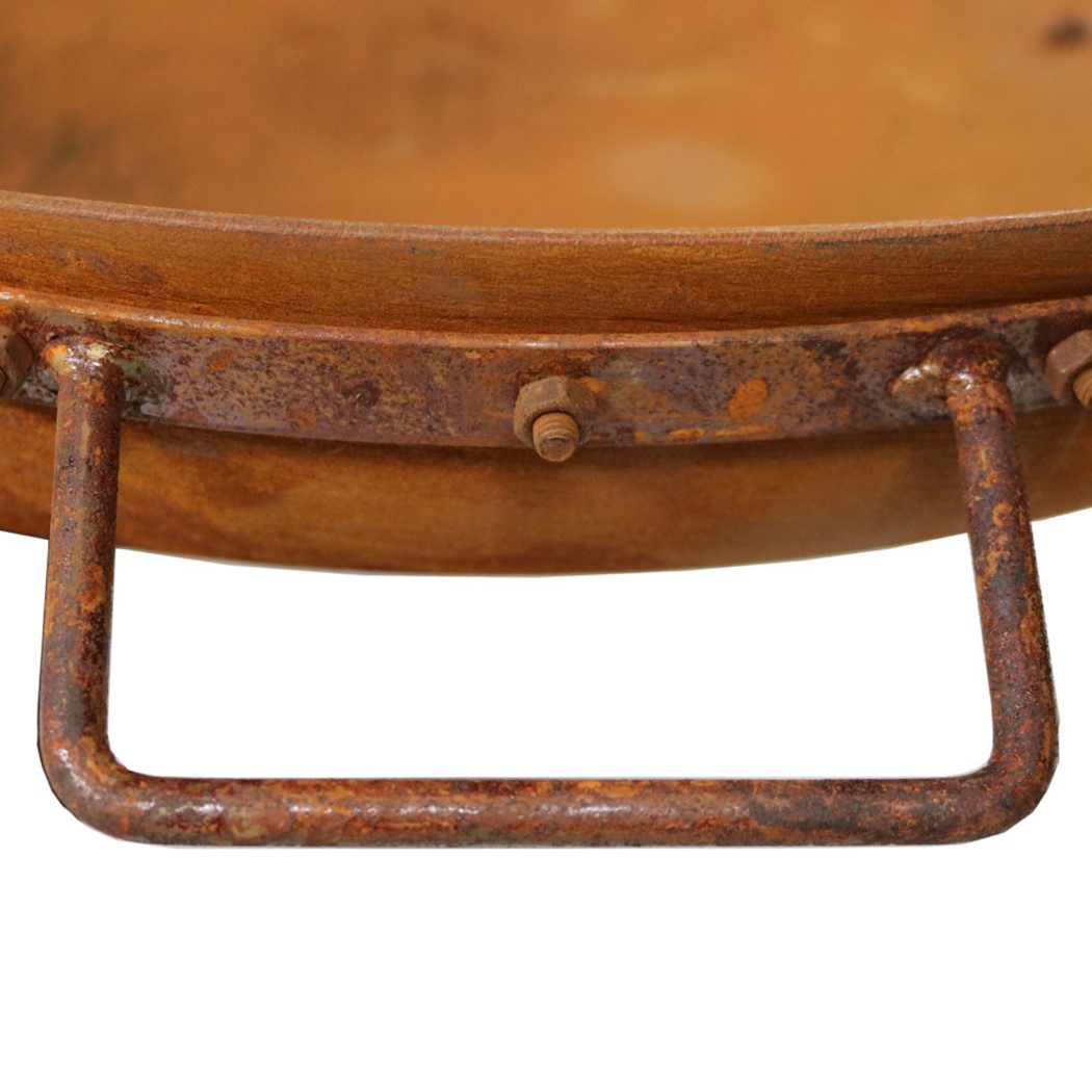 Sunnydaze 30 Inch Cast Iron Rustic Outdoor Wood Burning Fire Bowl