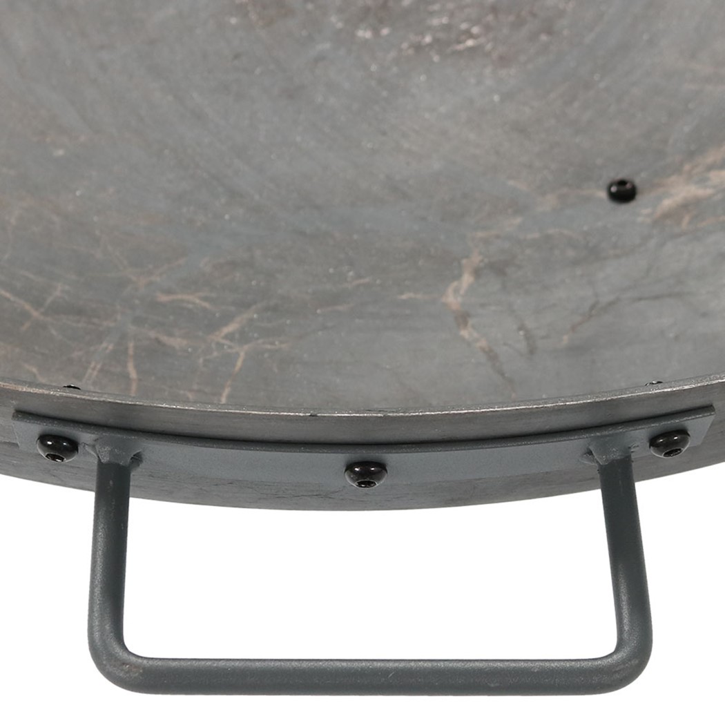 Sunnydaze 30 Inch Cast Iron Rustic Outdoor Wood Burning Fire Bowl
