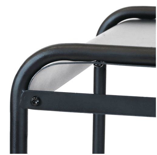 Sunnydaze 36 Inch Black Powder Coated Iron and Steel Modern Rounded Edge Log Rack