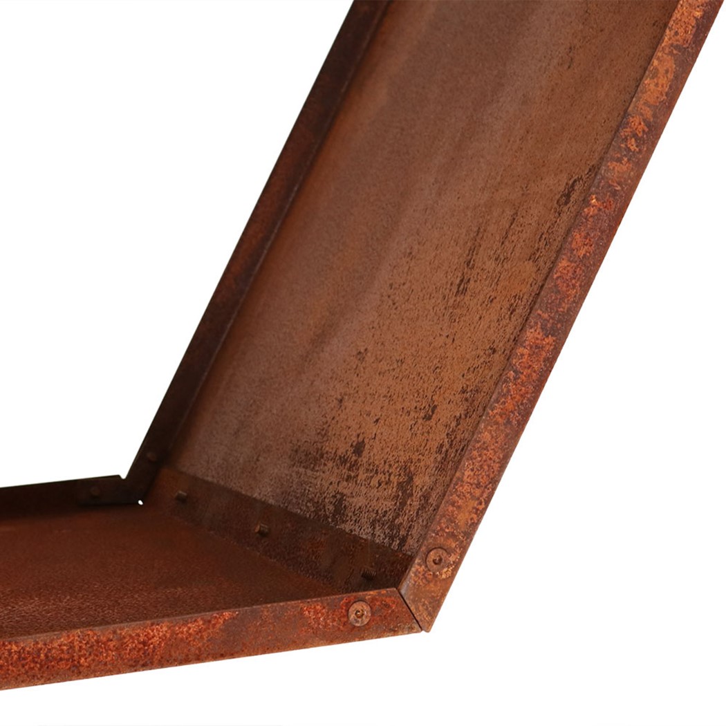 Sunnydaze 30 Inch Hexagonal Oxidized Heavy-Duty Steel Honeycomb Log Rack