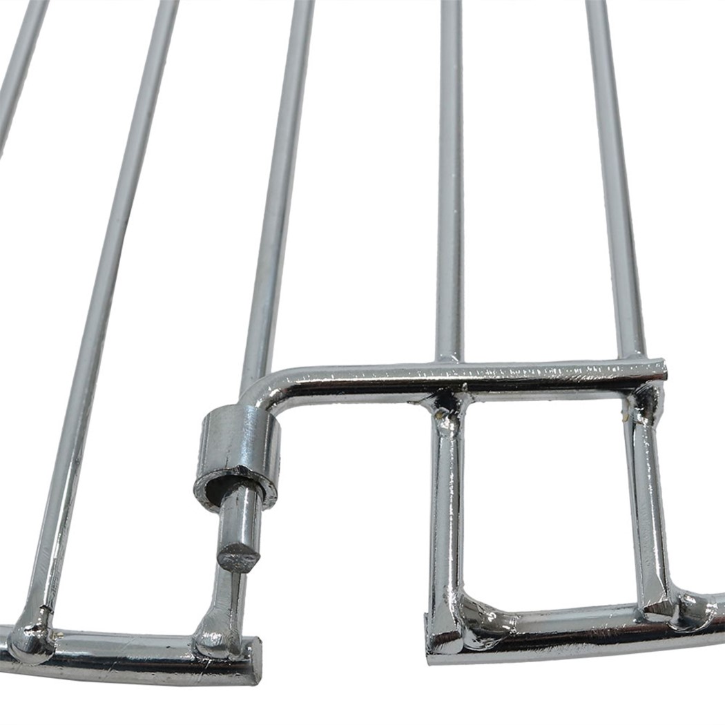 Sunnydaze 36 Inch Round Chrome-Plated Steel Foldable Outdoor Fire Pit Grill Grate