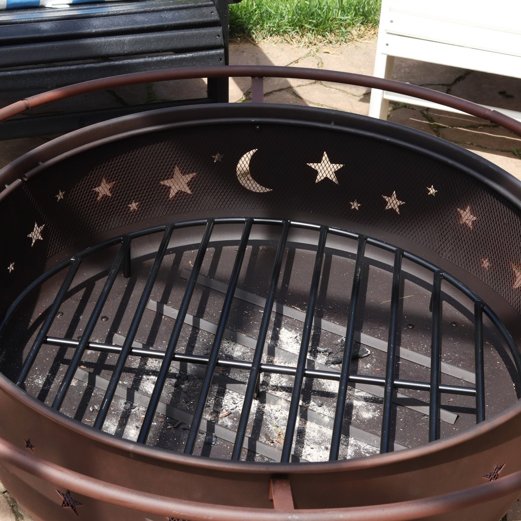 Sunnydaze 36 Inch Round Heavy-Duty Steel Fire Pit Log Grate