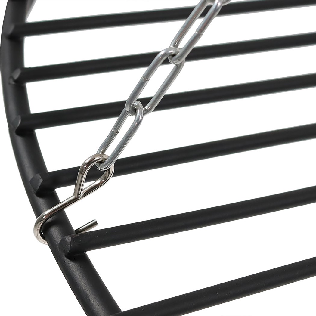 Sunnydaze 22 Inch Black Steel Tripod Fire Pit Cooking Grate