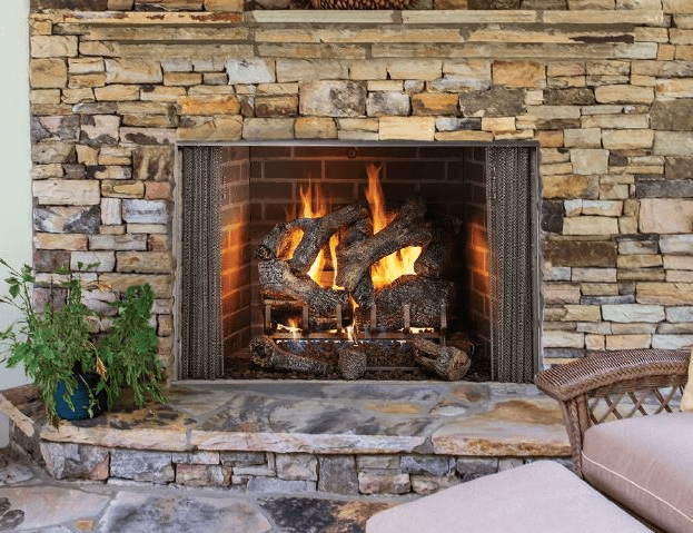 Outdoor Lifestyles 36 Inch Cottagewood Outdoor Wood Burning Fireplace