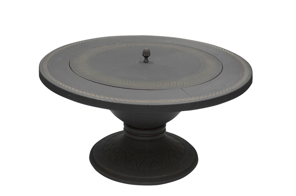 Dagan 42 Inch Bronze Cast Iron Wood-Burning Fire Table