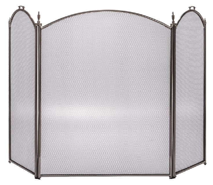Dagan Three Fold 52 x 32 Inch Metallic Fireplace Screen