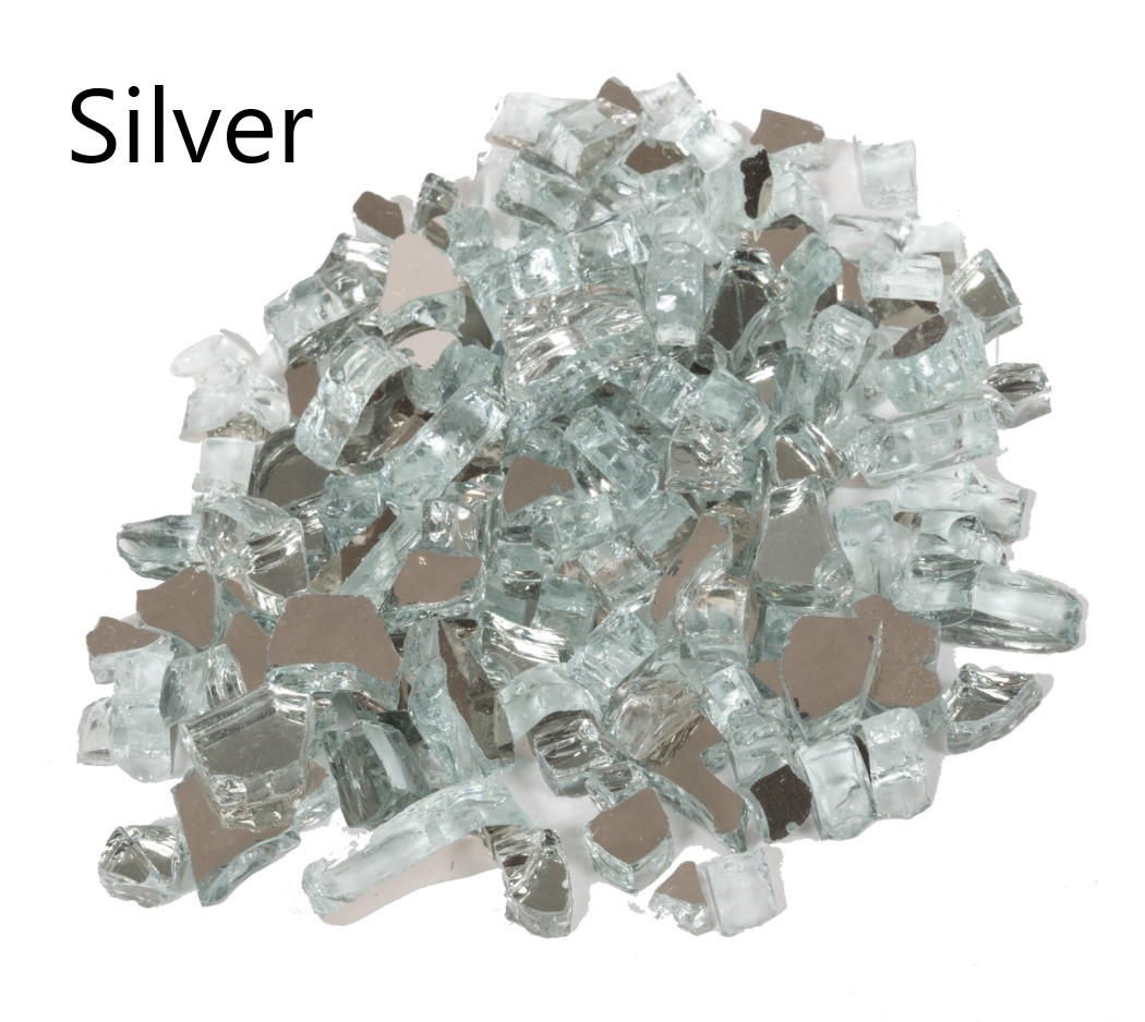 Dagan 1/2 Inch Reflective Tempered Fire Glass - 10 Pound Bag
