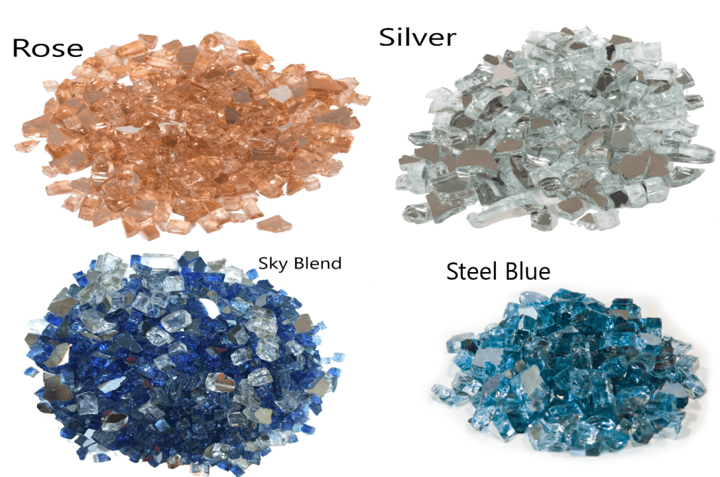 Dagan 1/4 Inch Reflective Tempered Fire Glass - 10 Pound Bag