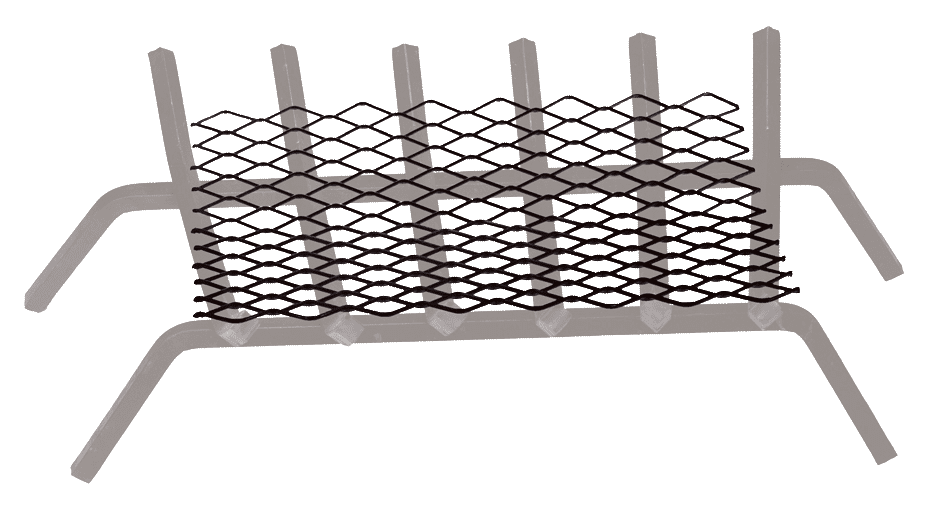 Dagan 20 x 10 Inch Black Steel Ember Retainer for Fireplace Grates