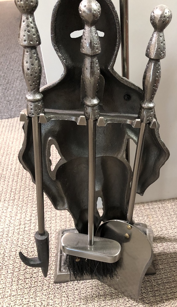 Dagan 29 Inch Little Knight Antiqued Pewter Fireplace Tool Set
