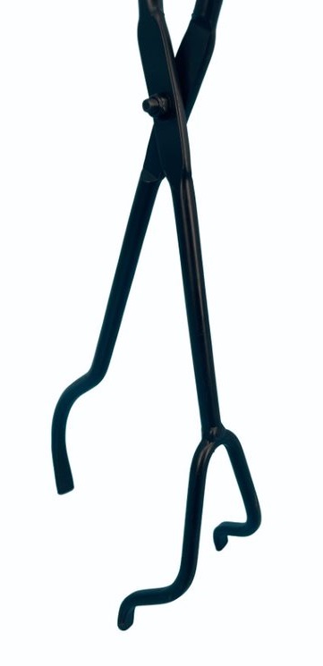 Dagan 30 Inch Wrought Iron Three-Way Fireplace Log Tongs
