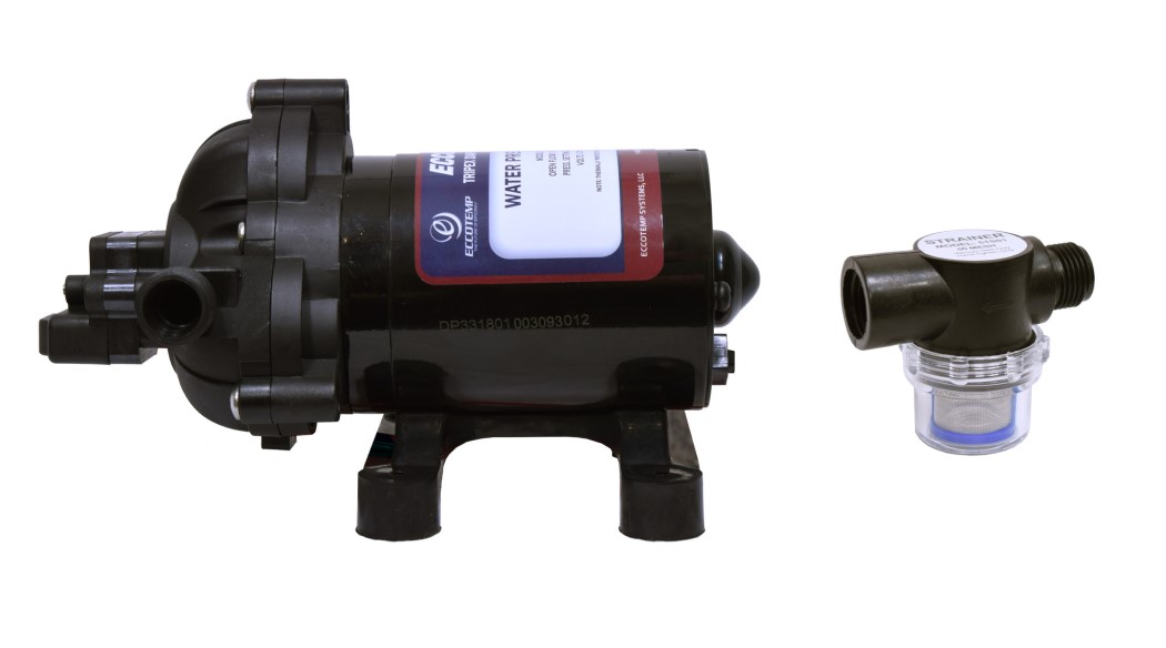 Eccotemp Luxe 1.85 GPM Steel Portable Outdoor Tankless Propane Water Heater with Pump and Strainer