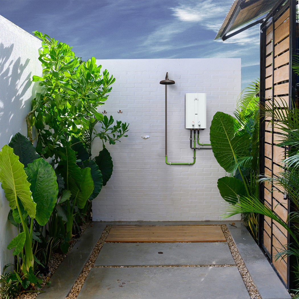 Eccotemp L10 3.0 GPM Steel Portable Outdoor Tankless Propane Water Heater with Pump and Strainer
