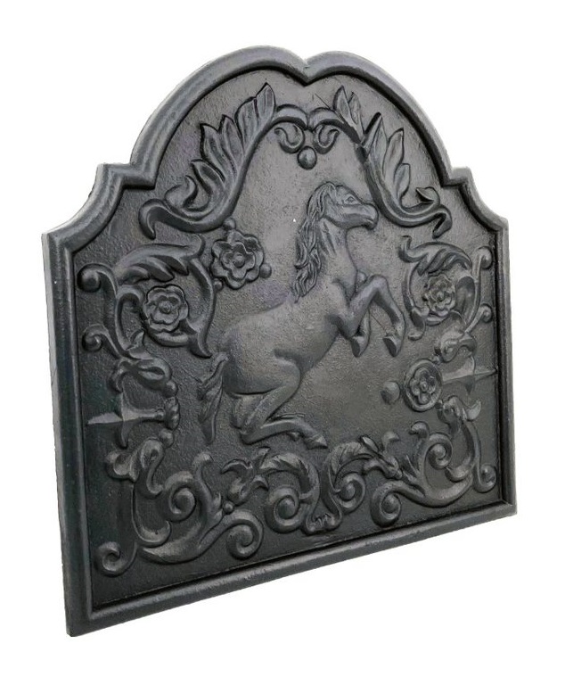 Dagan 16 Inch Rearing Horse Cast Iron Fireback