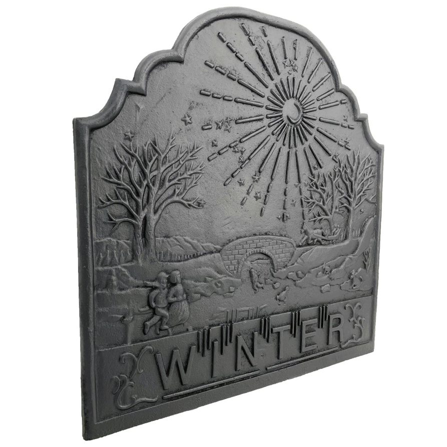 Dagan 21 Inch Winter Cast Iron Fireback