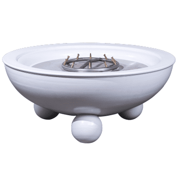 The Outdoor Plus 48 Inch Sedona Metal Powder Coat Gas Fire Bowl with Round Legs