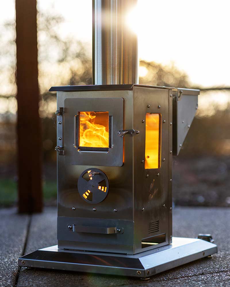 Timber Stoves Lil Timber Free Standing Outdoor Pellet Heater