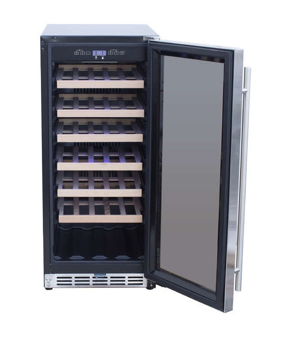 TrueFlame 15 Inch Single Zone Outdoor Wine Cooler