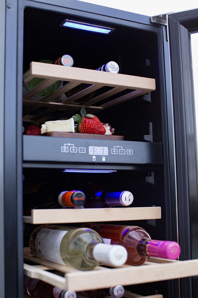 TrueFlame 15 Inch Dual Zone Outdoor Wine Cooler