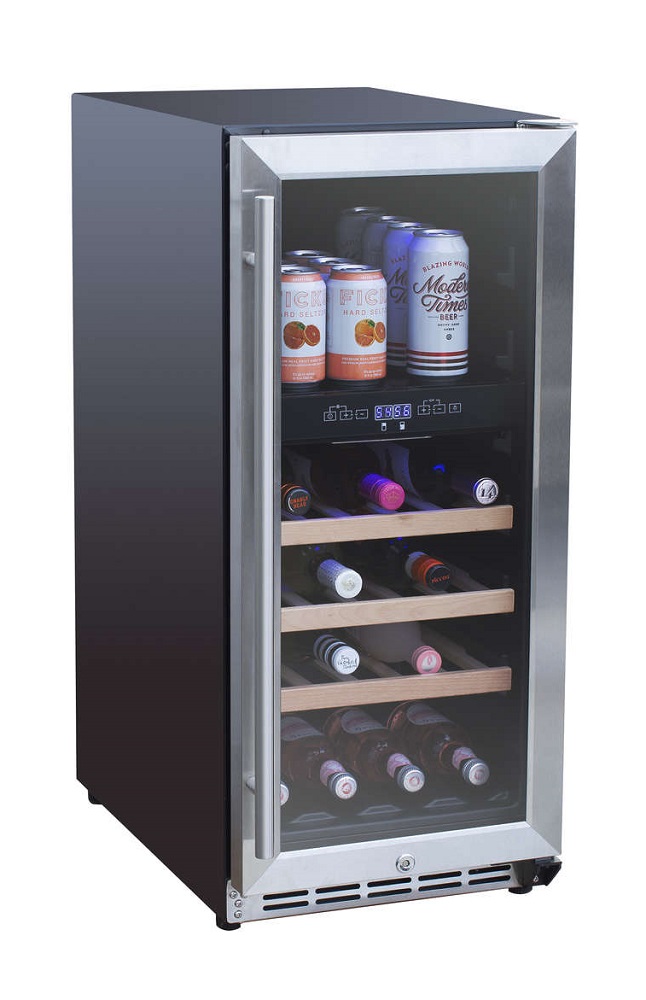 TrueFlame 15 Inch Dual Zone Outdoor Wine Cooler