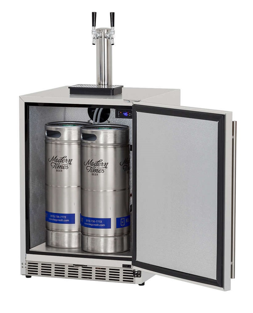 TrueFlame 24 Inch Deluxe Outdoor Kegerator - Dual Tap